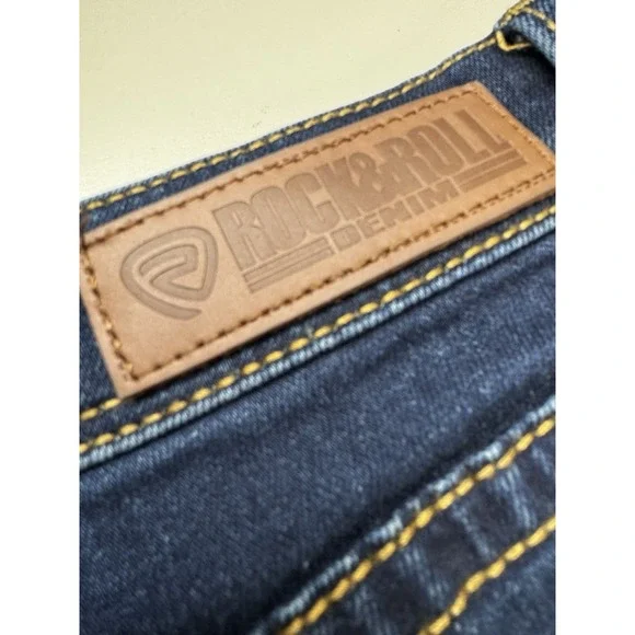 Rock & Roll Denim Womens High Rise Skinny Jean 31 Dark Wash Stretch Rodeo Punchy - Picture 12 of 13